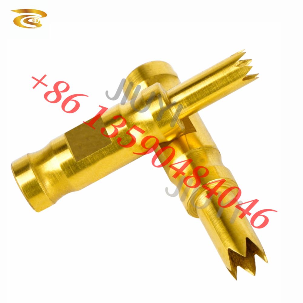 Serrated Punch With Tin Coating - Brass, Round/oblong Shapes | Precise Diameter, Impact Proof, Rust Proof, Polished Surface