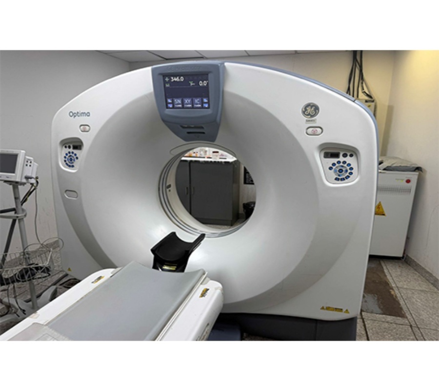 GE optima CT660-126 स्लाइस सीटी स्कैन मशीन