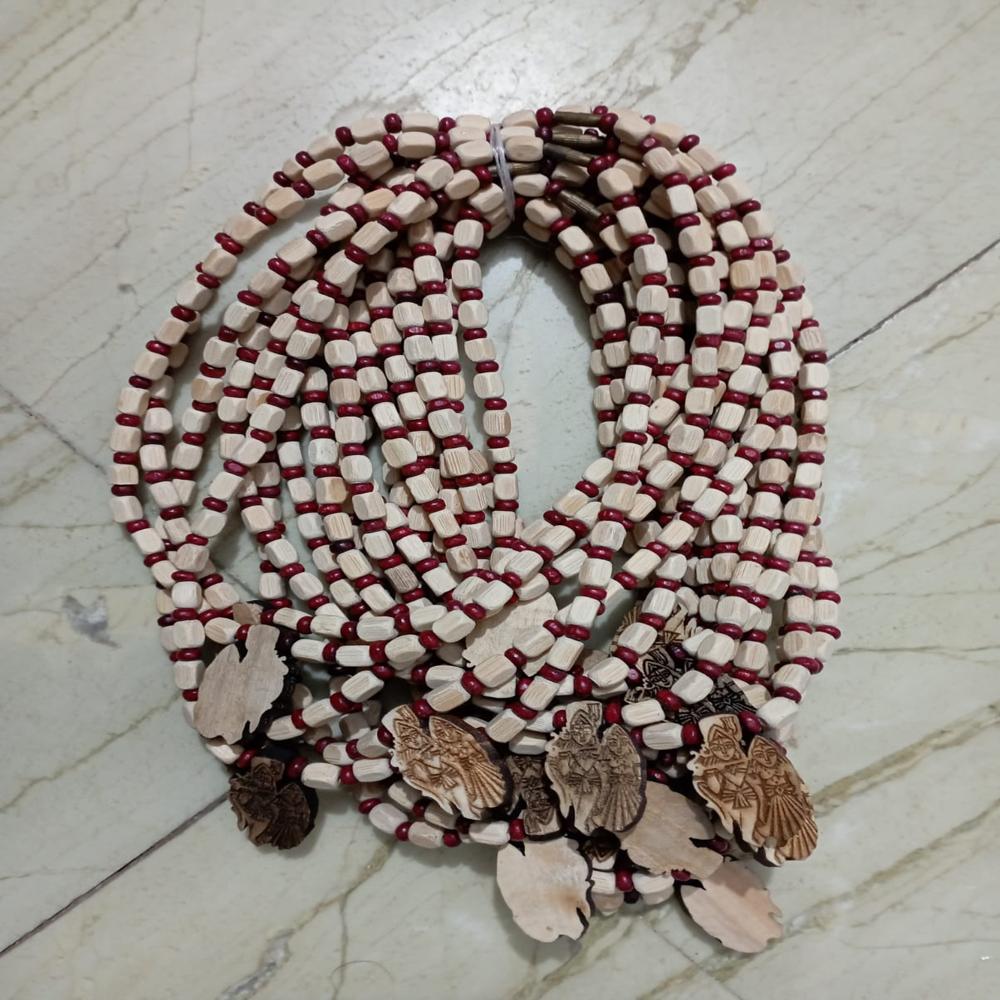 Wood Tulsi Mala Design - Color: Multi
