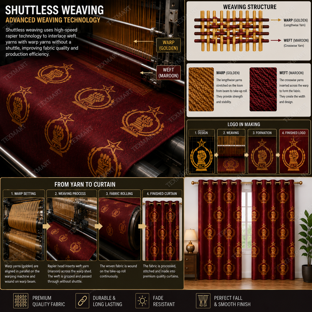 Army Regimental Logo Crest Jacquard Curtains