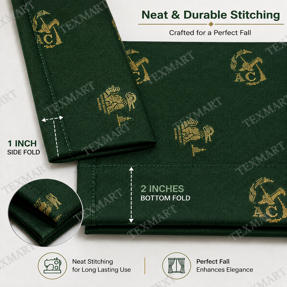 Premium Army Regimental Logo Crest Jacquard Curtains