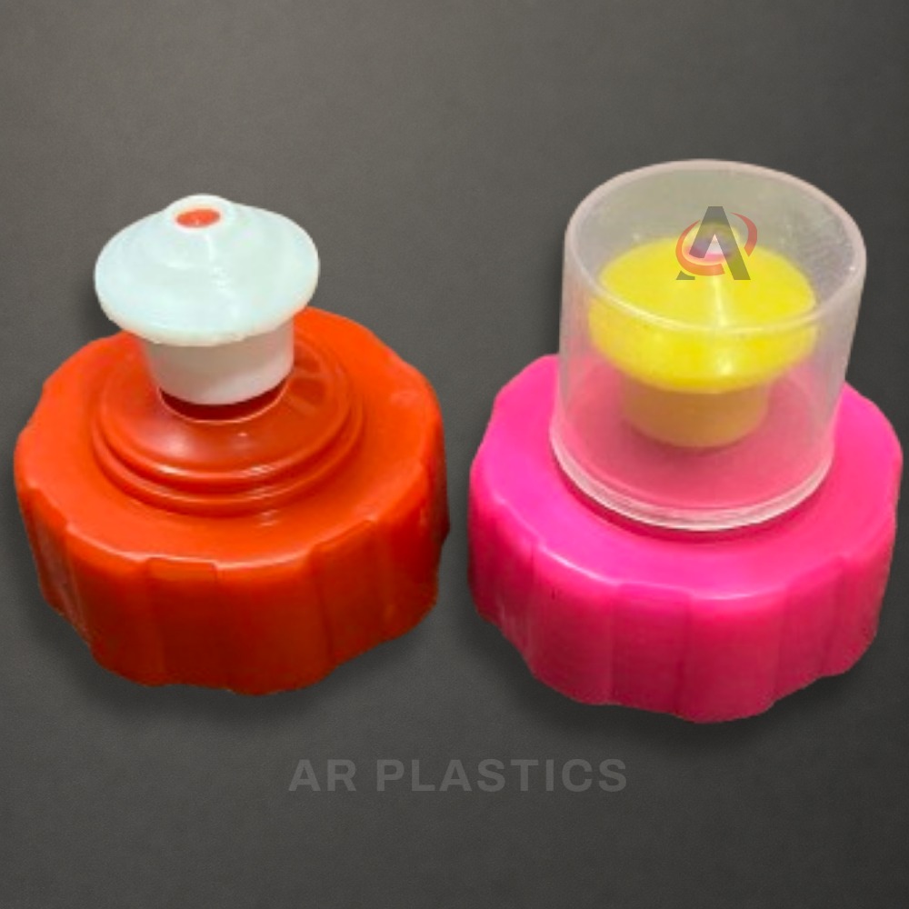 38 Mm Pull Push Cap - Plastic Material, 38 Mm Diameter, Available In Pink, Red, Yellow, Customizable Options | Lightweight, User-friendly, Economical Design