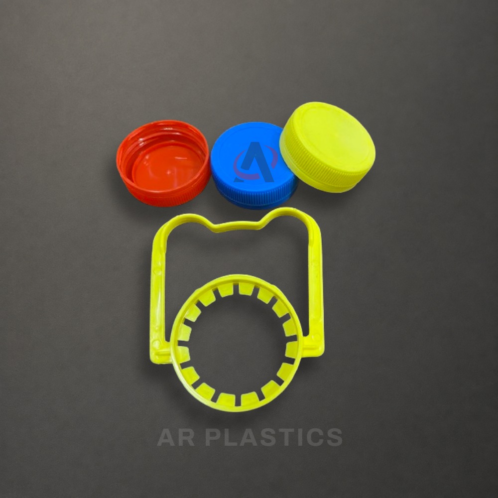 46 Mm Single Handle Cap - Plastic, 46 Millimeter Diameter, Yellow/white/red/green Colors, Customized Design Options | User-friendly, Lightweight, Screw Cap For Bottles