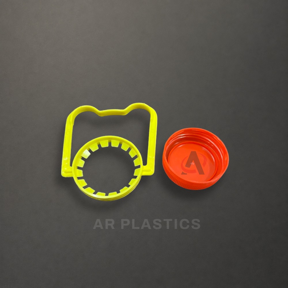 46 Mm Single Handle Cap - Plastic, 46 Millimeter Diameter, Yellow/white/red/green Colors, Customized Design Options | User-friendly, Lightweight, Screw Cap For Bottles