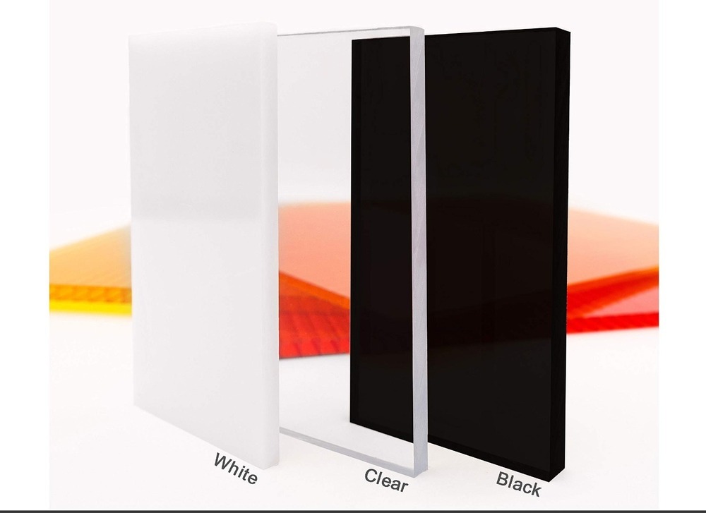 White Clear Black Acrylic Sheet