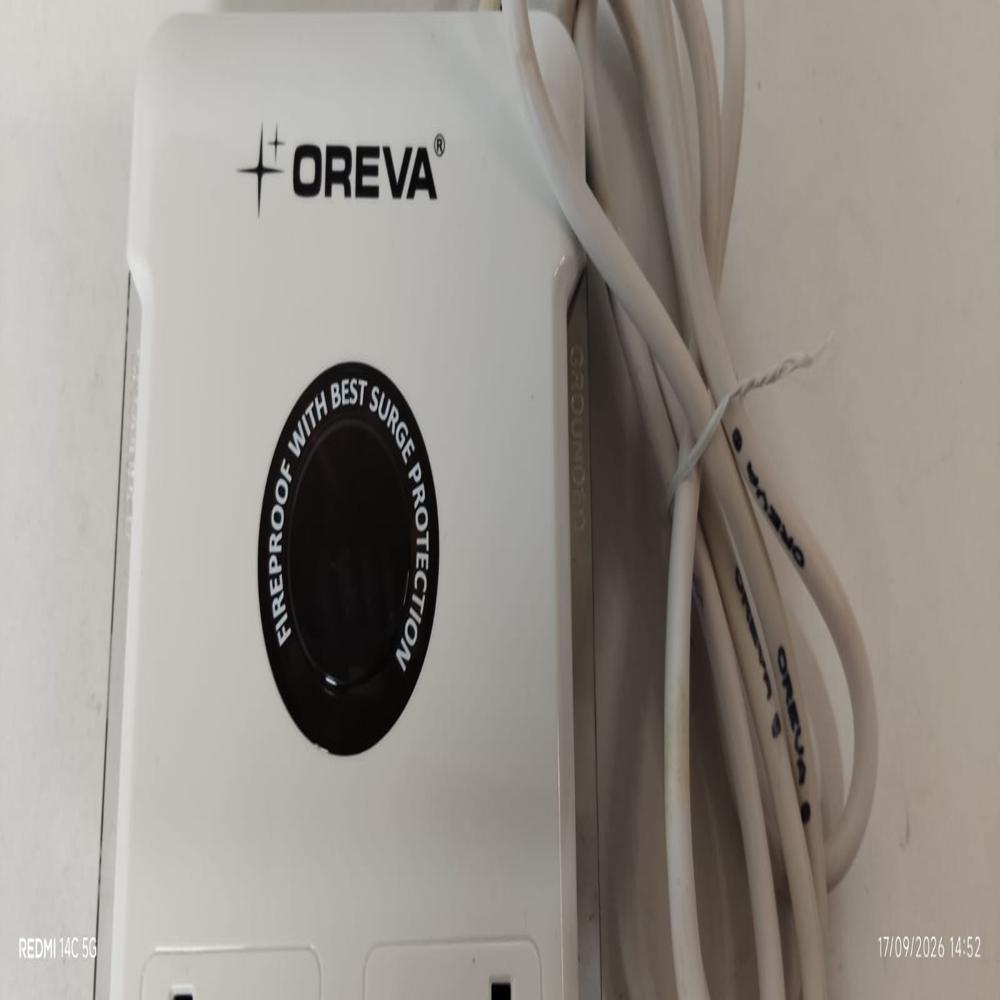 OREVA Power Link 5 Socket Surge Protector | Extension Board with 2 USB Ports
