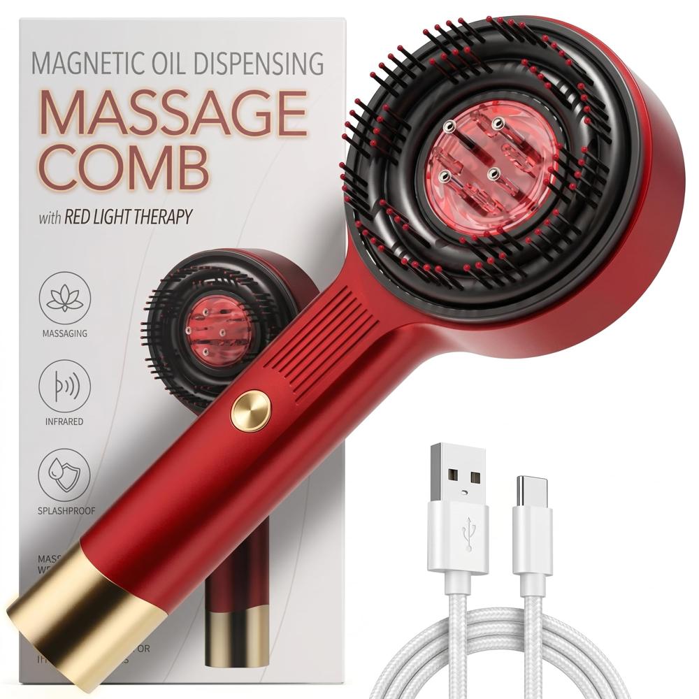 Premium Head Scalp Electric Massager 2 IN 1 Hair Oil Applicator Comb