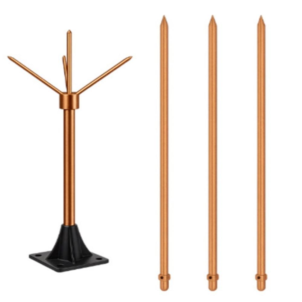 Earthing Rod Set - High Tensile Steel Core Copper Bonded 1200-3000mm, 15-40ka Current Capacity