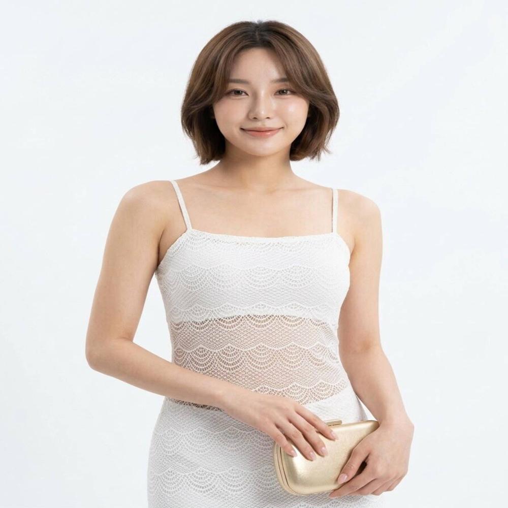 Export surplus Womens White Lace Bodycon Maxi Dress