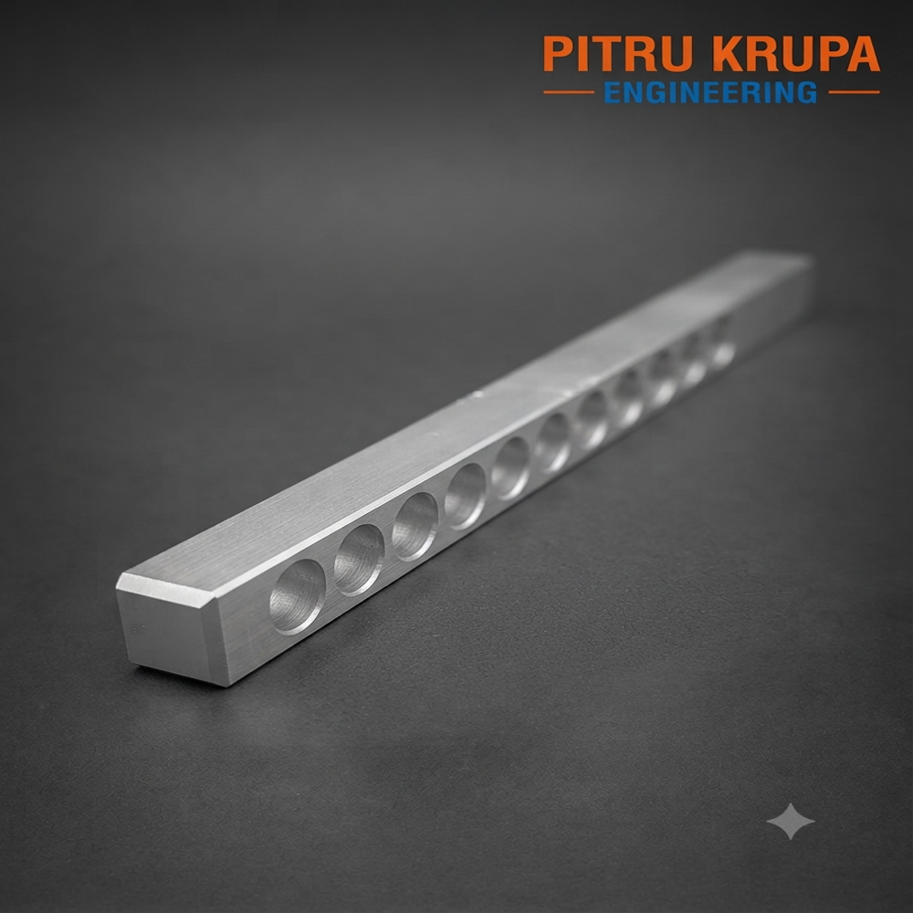 CNC Machined Aluminium Multi-Hole Mounting Bar