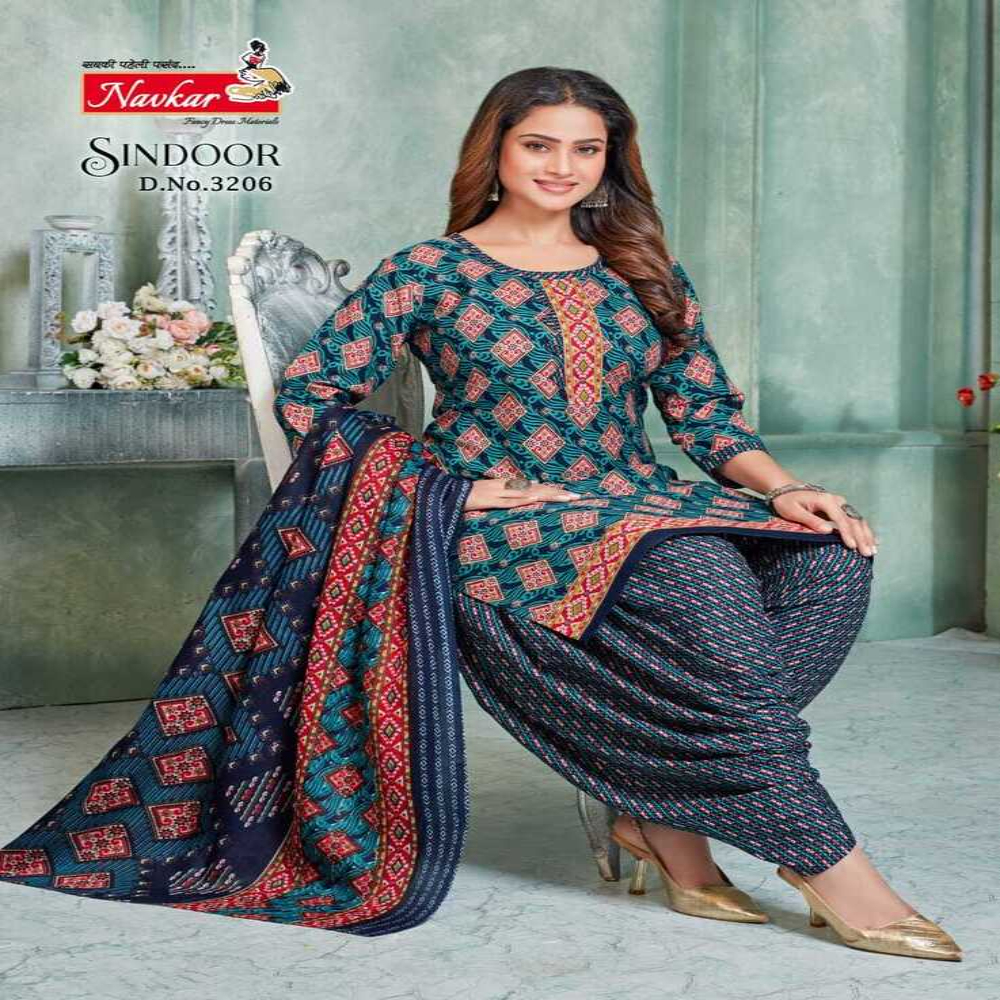 3206 Hand-Thread Embroidery Work Suit Set