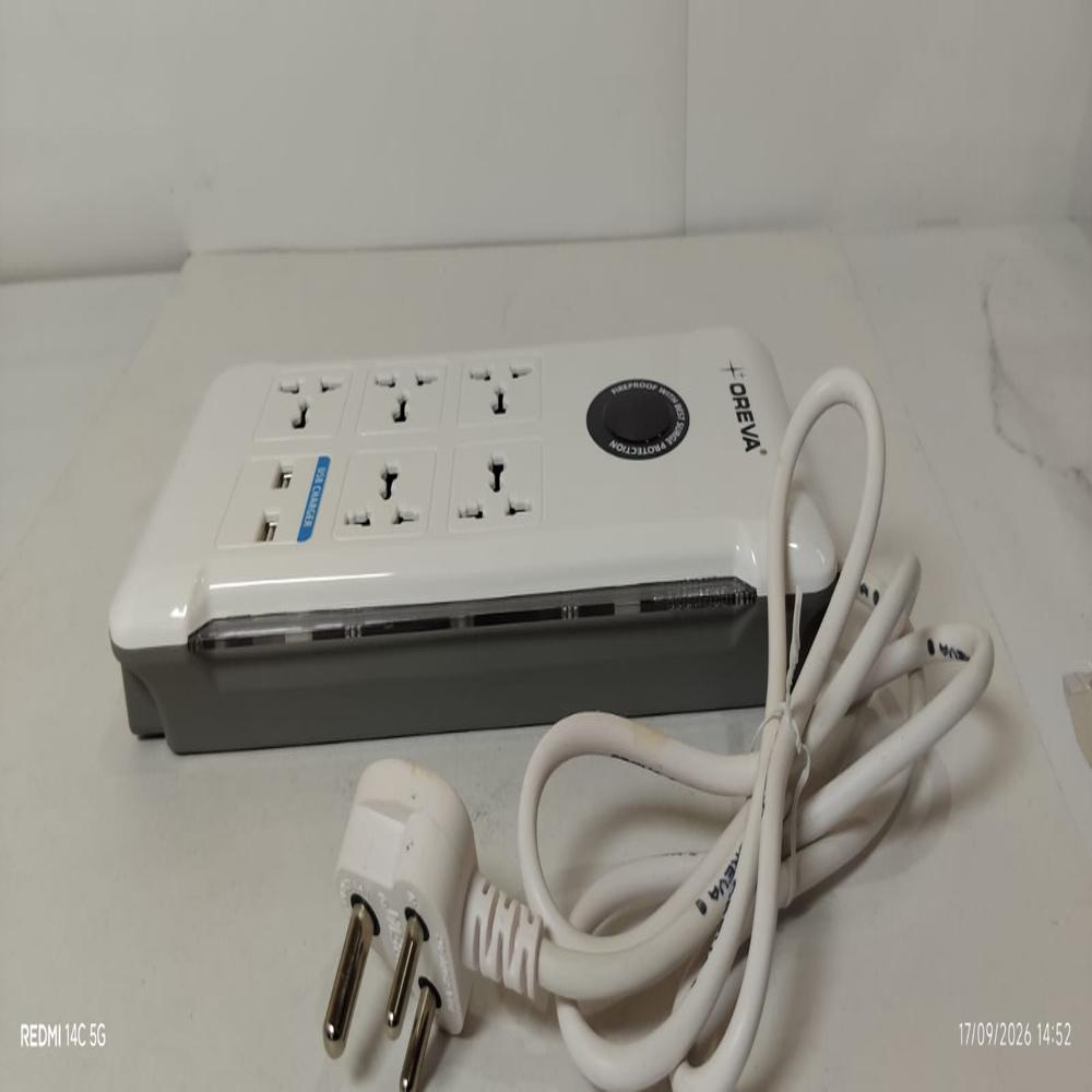 OREVA Power Link 5 Socket Surge Protector Extension Board | Industrial Extension Board
