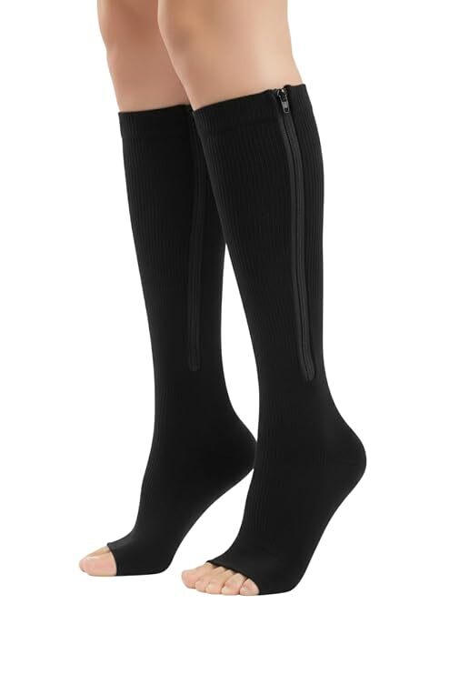 Copper Magnetic Zipper Compression Socks
