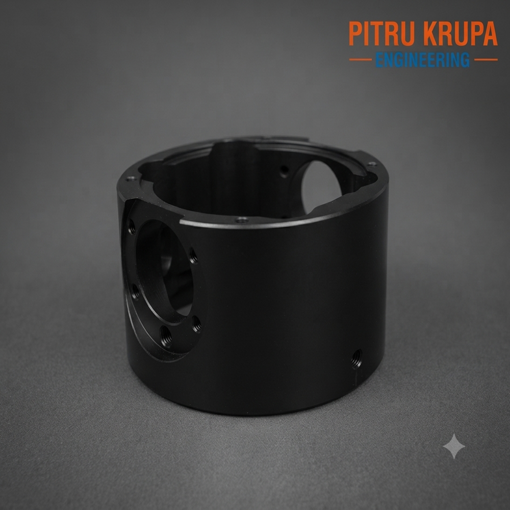 CNC Machined Aluminium Cylindrical Housing