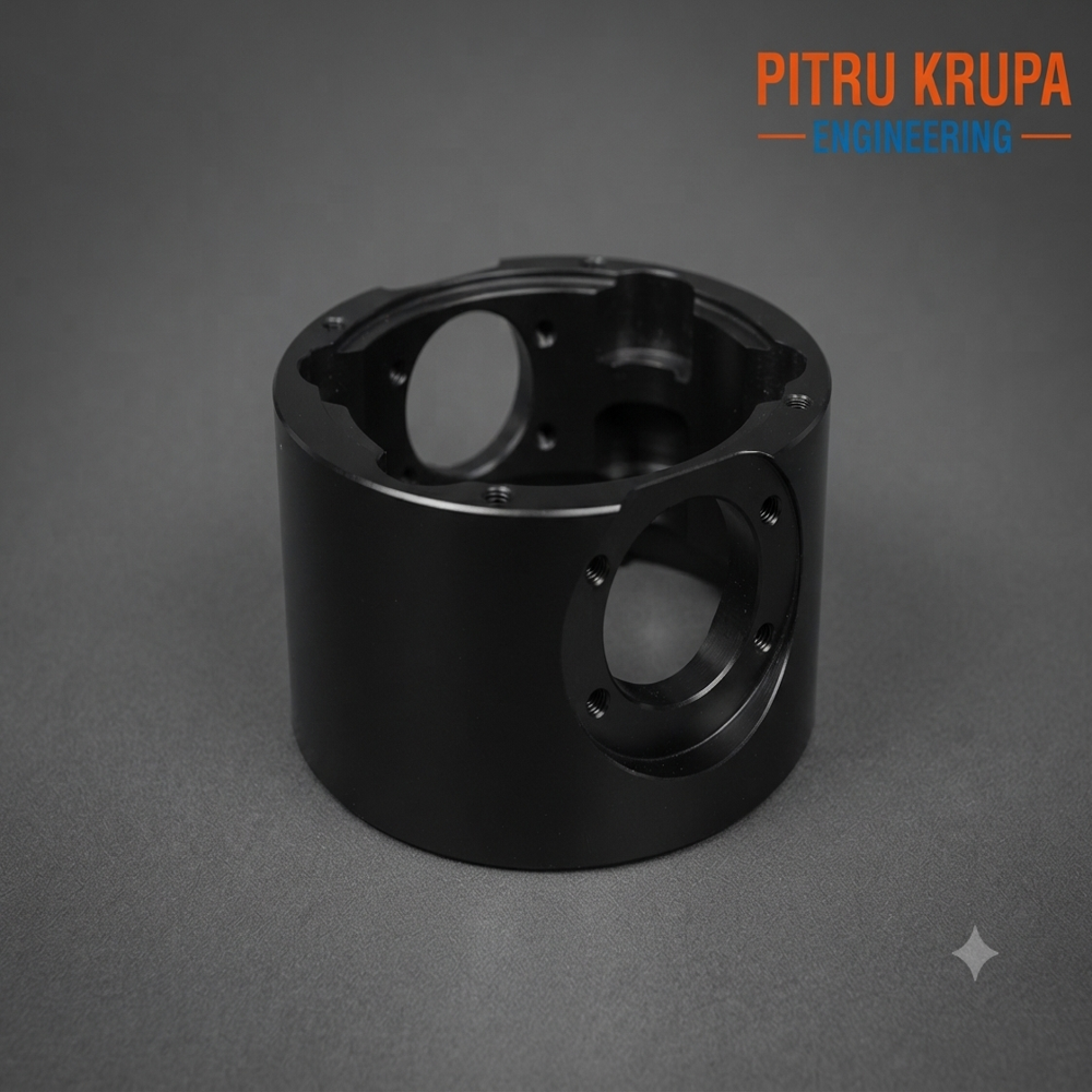 CNC Machined Aluminium Cylindrical Housing