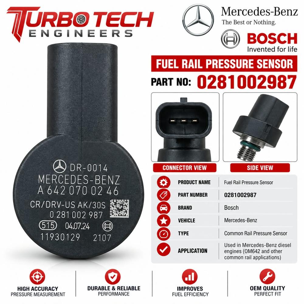 Bosch Fuel Rail Pressure Sensor - Dimension (L*W*H): 5 Meter (M)