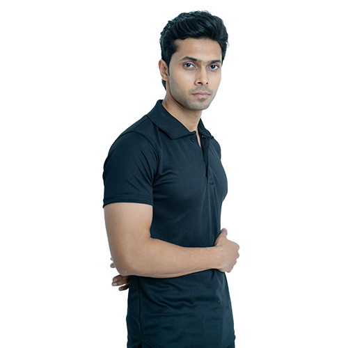 Mens Black Color Promotional T Shirt