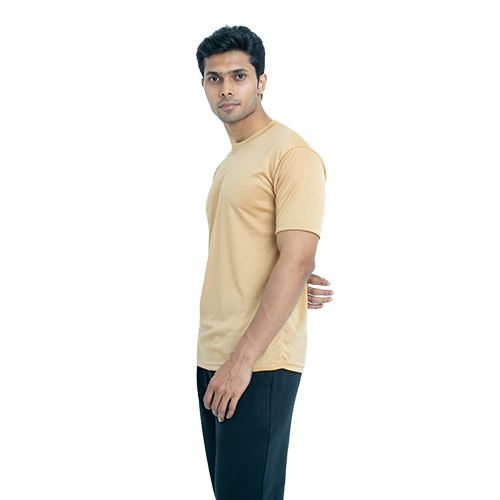 Mens Beige  Color T Shirt