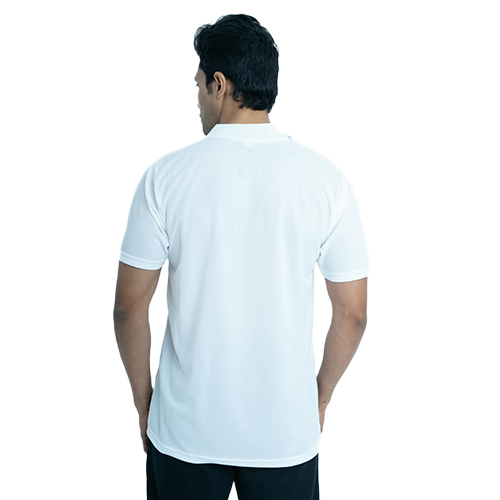Mens White Nirmal Knit Polyester T Shirt