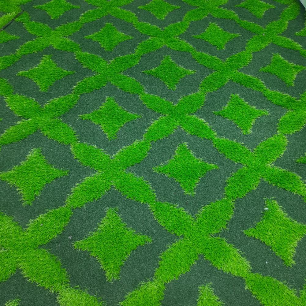 Artificial Diamond Pattern Grass - Material: Plastic