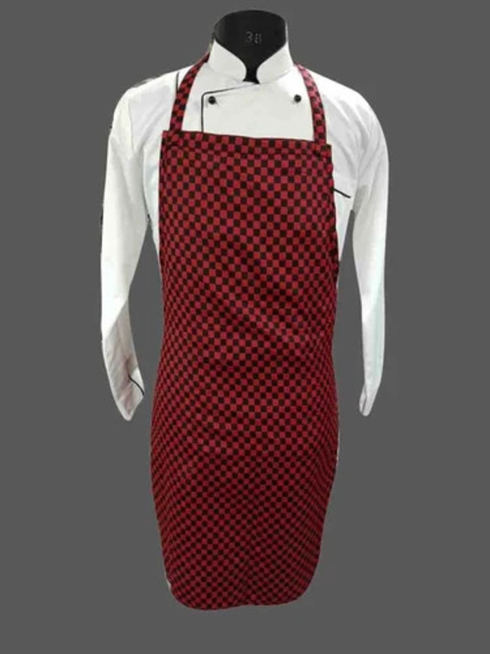 Maroon Cotton Cooking Apron