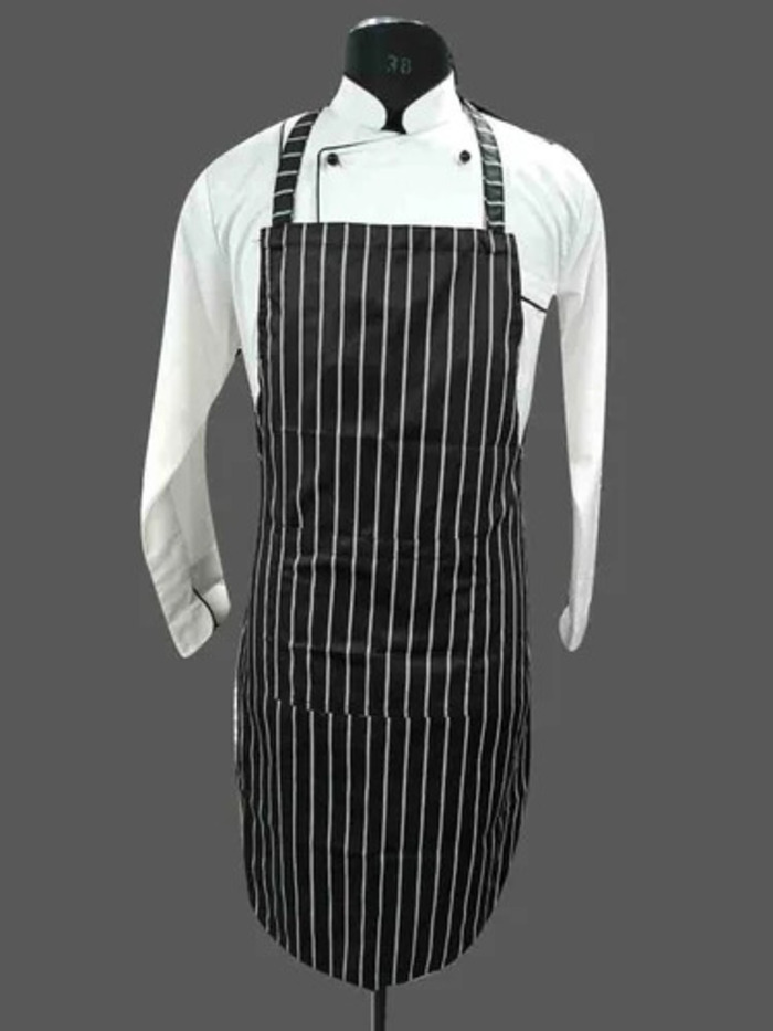 Black Cotton Cooking Apron