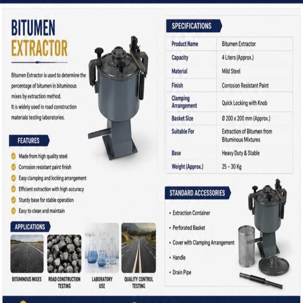 Bitumen Extractor Electrically Operated