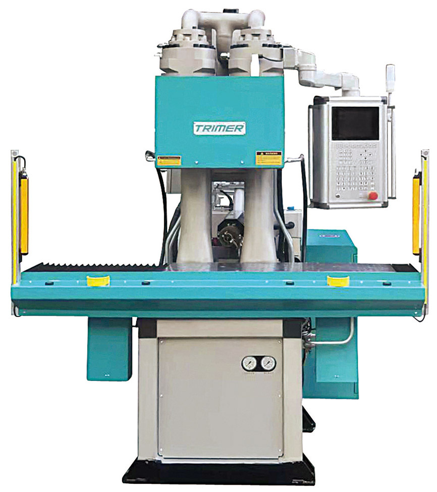 Tie Bar Less Double Sliding Table Vertical Injection Moulding Machine