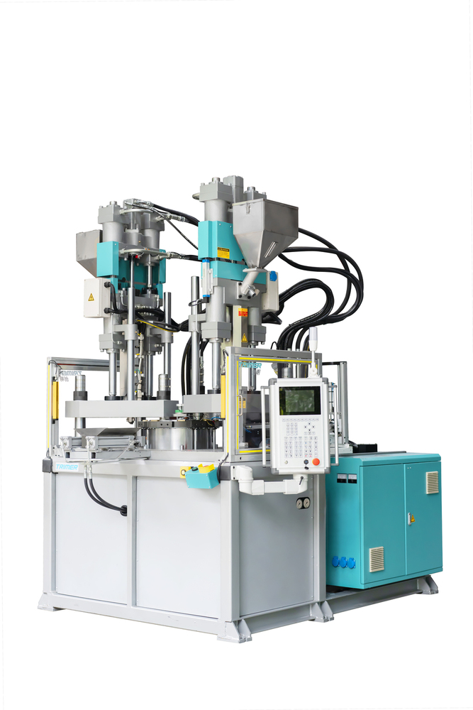 Two Color Handle Vertical Injection Moulding Machine