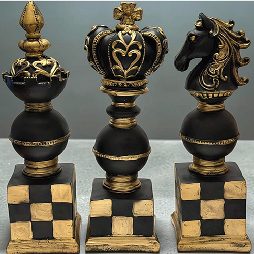 3Pcs Chess Showpiece - Size: 15 X 4 X 5