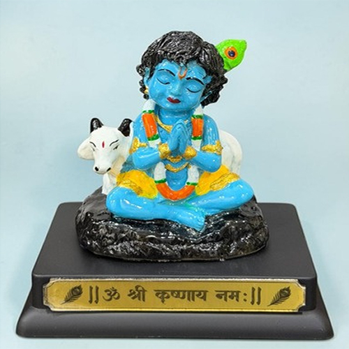 Bb-1010 Krishna Car Dashboard Idols - Size: 4 X 4 X 3