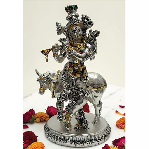 10 x 5 x 4.5 inch Krishna Metalising Idols