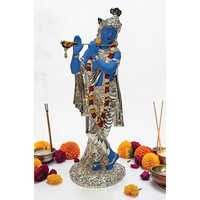 10 x 10 x 3 inch Krishna Metalising Idols