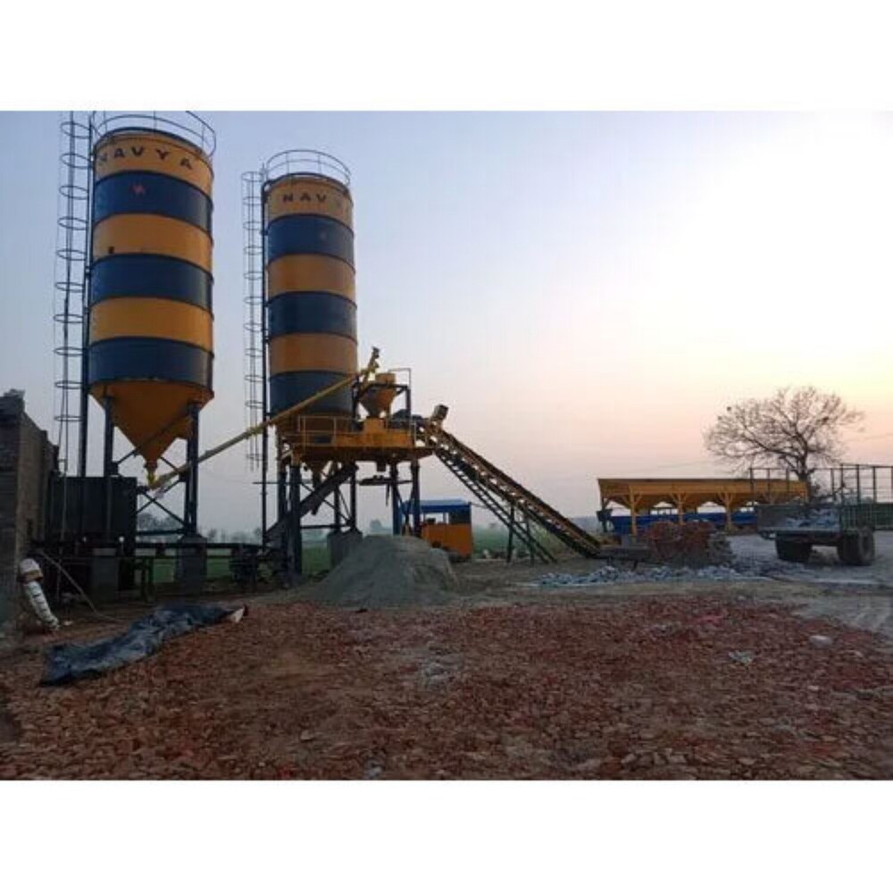 Inline Pan Mixer Concrete Batching Plant - Conveyor Capacity: As Per Requrement