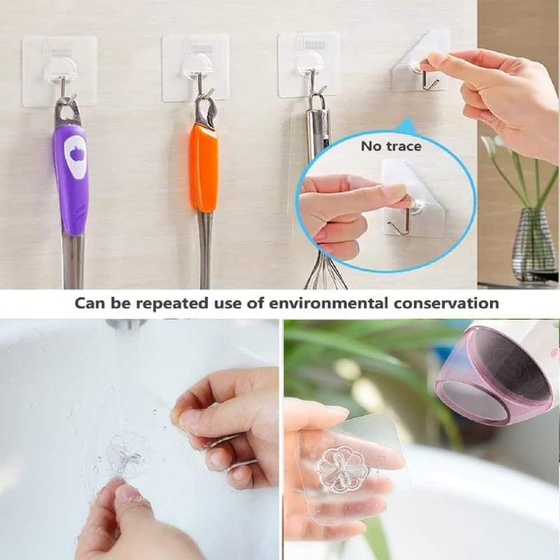 Flower Hook - Pvc 5.9x5.9x2.7 Cm | Self-adhesive, Removable, Heavy-duty, Waterproof Wall Hanger With 10kg Load Capacity, Multi-surface Compatibility