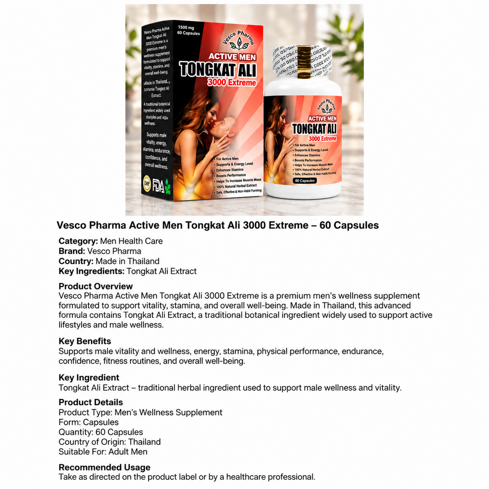 Vesco Pharma Active Men Tongkat Ali 3000 Extreme