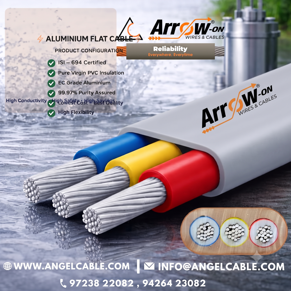 3 core Aluminium Submersible Flat Cable