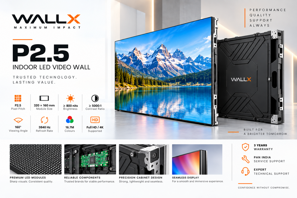 WallX P2.5 Indoor LED Video Wall