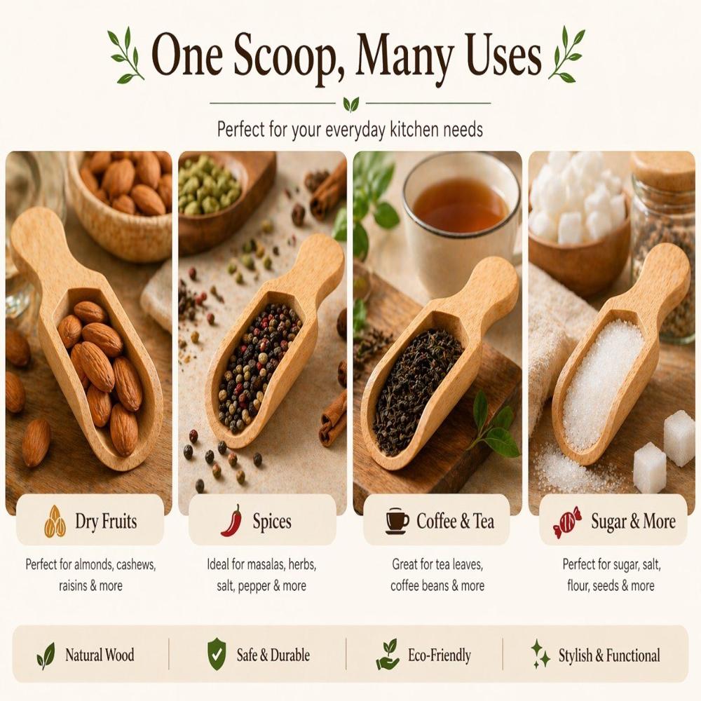 Wooden Spice Scoop