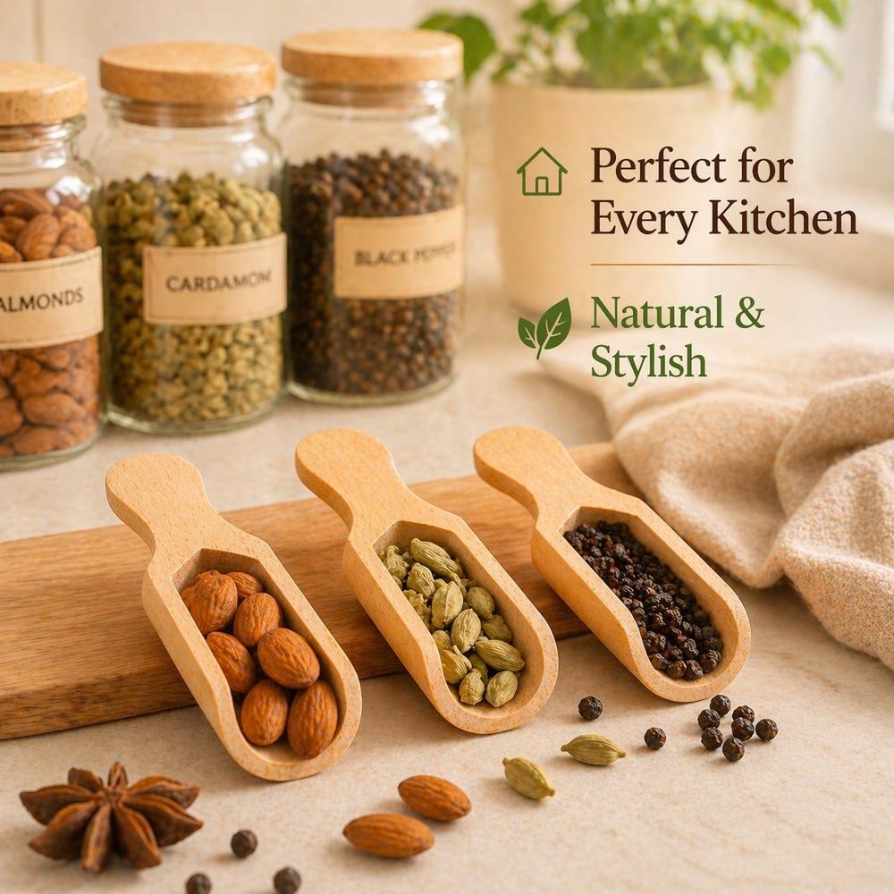 Wooden Spice Scoop