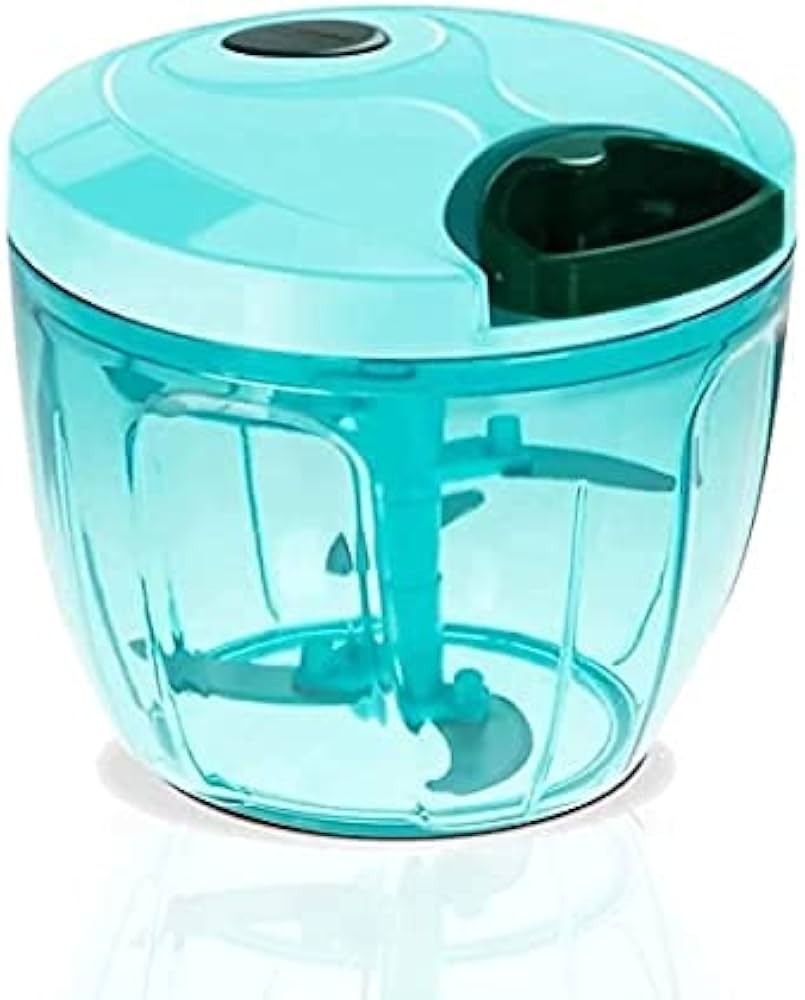 1000ml Dori Chopper with 6 Stainless Steel Blades Manual Vegetable Cutter Onion And Fruit Chopper