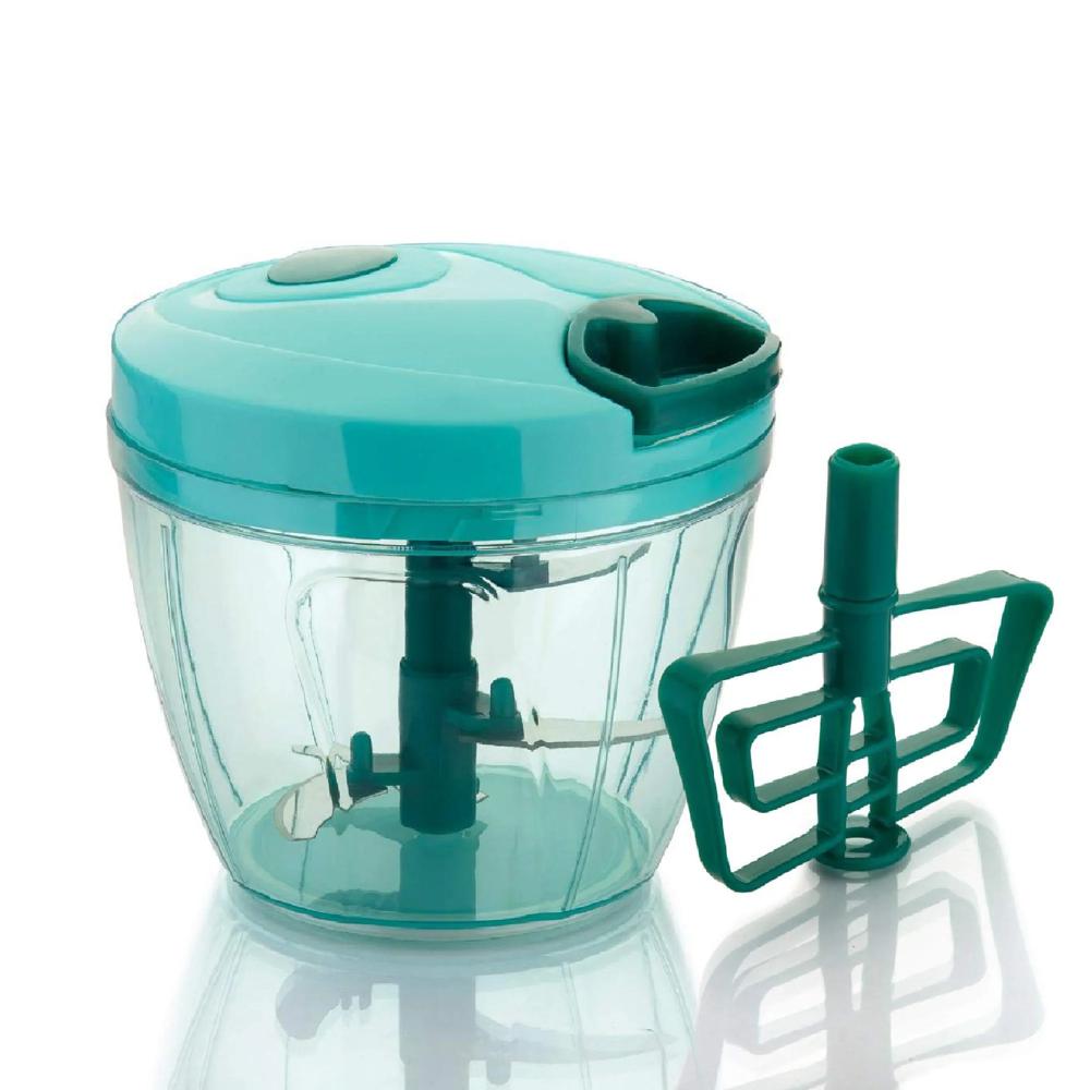 1000ml Dori Chopper with 6 Stainless Steel Blades Manual Vegetable Cutter Onion And Fruit Chopper