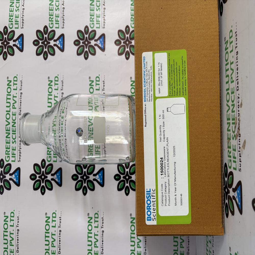 Borosil Reagent Bottle Plain Narrow Mouth with Glass Stopper
