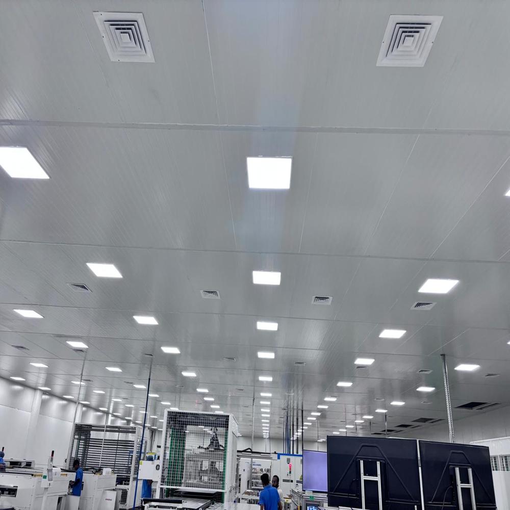 Cold Storage Insulated Panels - Color: Light Grey/white