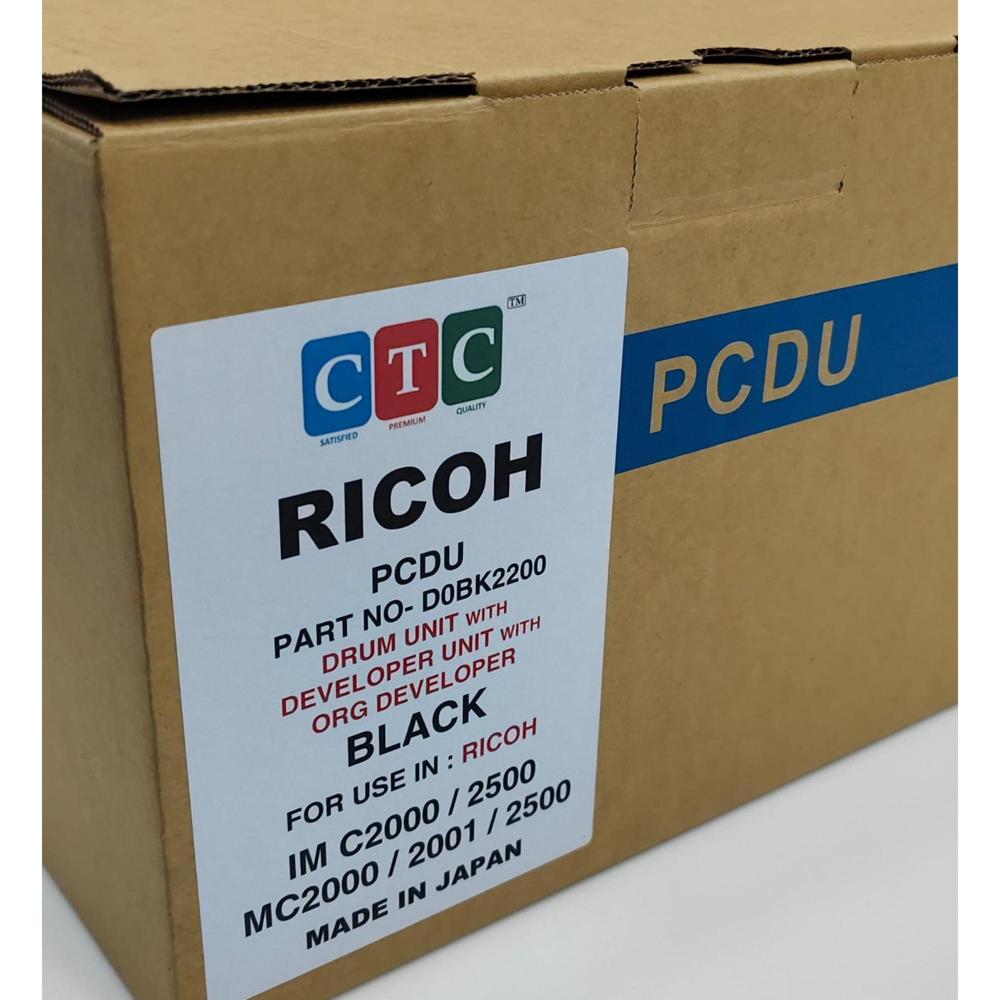 RICOH DRUM UNIT WITH DEVELOPER UNIT WITH ORG DEVELOPER BLACK IM C2000 / 2500 / MC2000 / 2001 CTC