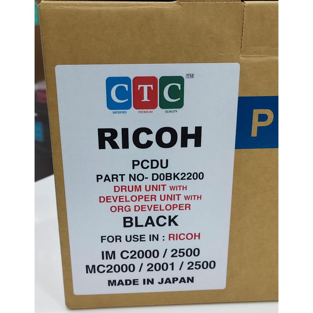 RICOH DRUM UNIT WITH DEVELOPER UNIT WITH ORG DEVELOPER BLACK IM C2000 / 2500 / MC2000 / 2001 CTC