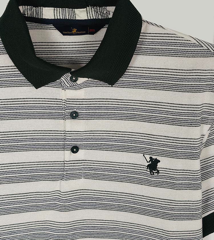 M11772 | YORK TEAM POLO CLUB Mens Jacquard Polos