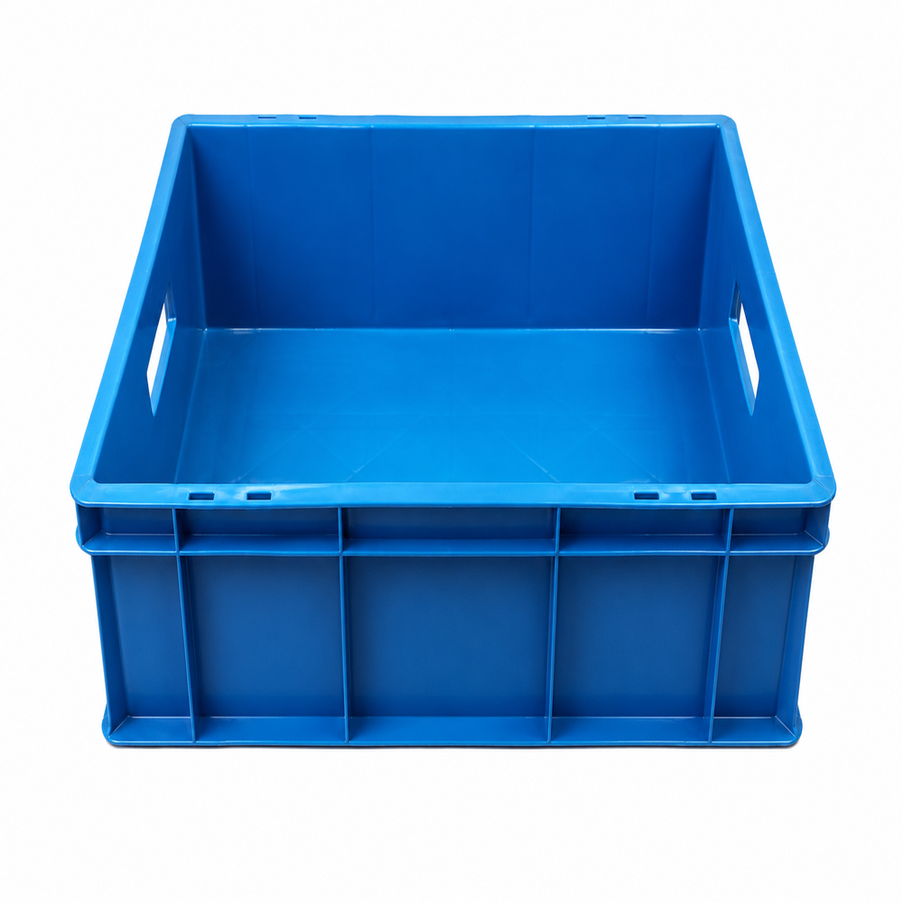Industrial storage plastic crate