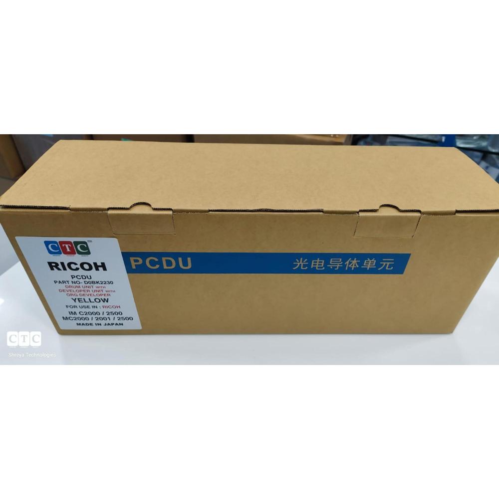 RICOH DRUM UNIT WITH DEVELOPER UNIT WITH ORG DEVELOPER YELLOW IM C2000 / 2500 / MC2000 / 2001 CTC