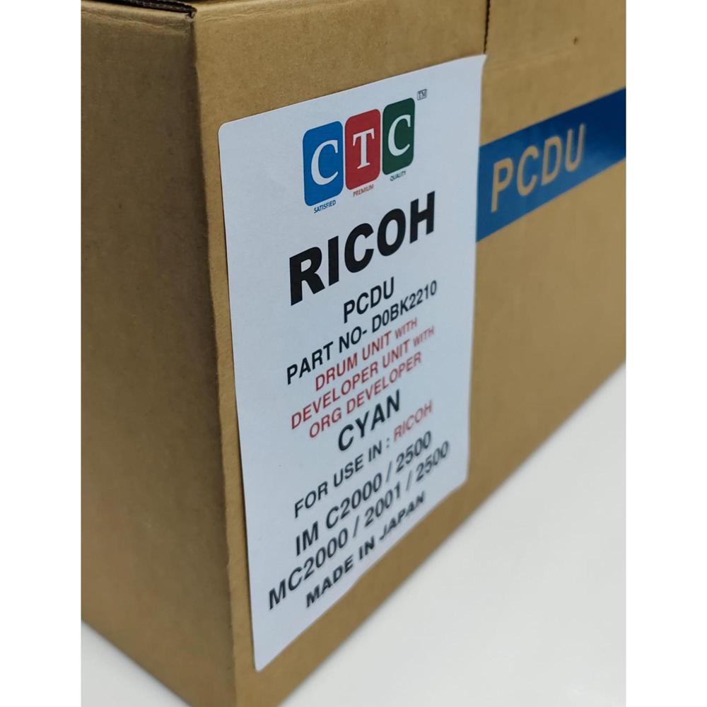 RICOH DRUM UNIT WITH DEVELOPER UNIT WITH ORG DEVELOPER CYAN IM C2000 / 2500 / MC2000 / 2001 CTC
